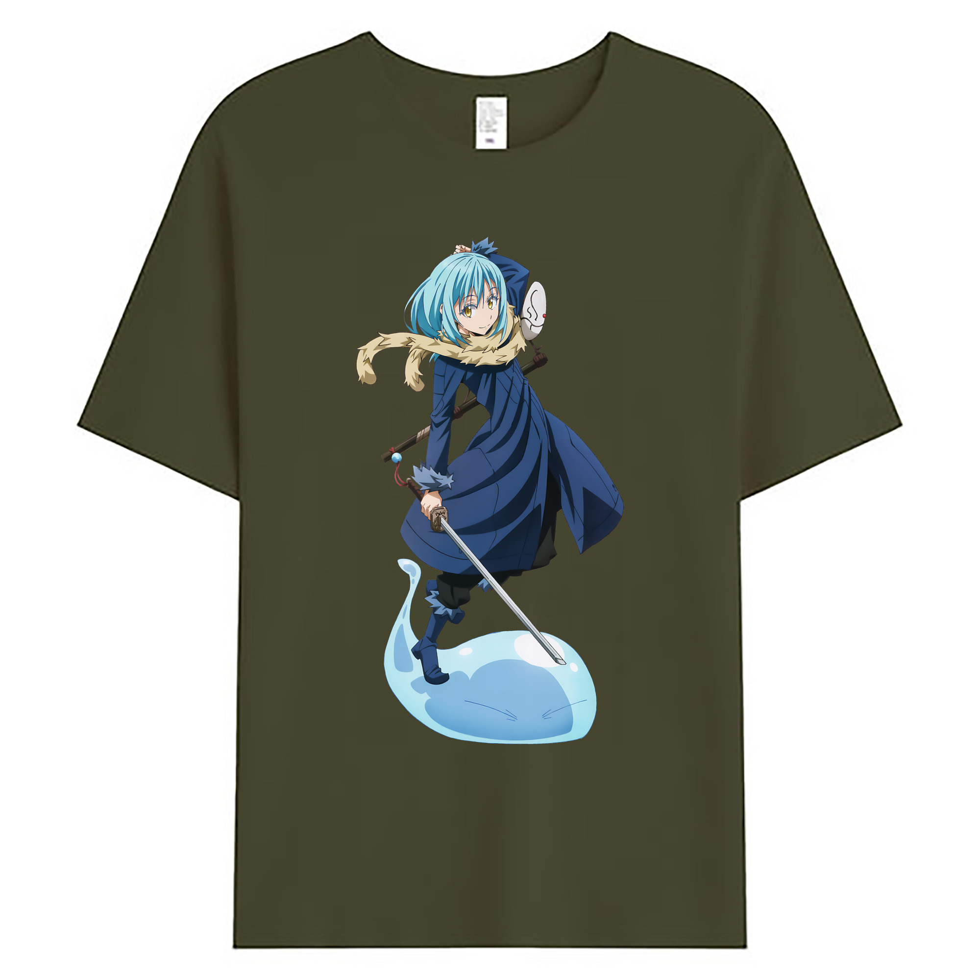 （画像用） 転スラ Regarding Reincarnated to Slime 綿100％ メンズ半袖Tシャツ｜肌触りやわらか＆通気性